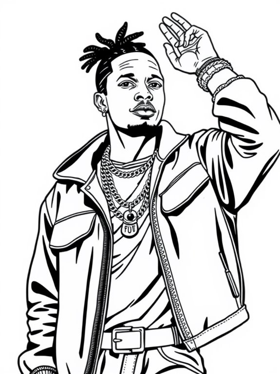 travis scott coloring page