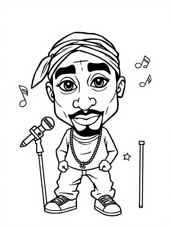 tupac coloring page art