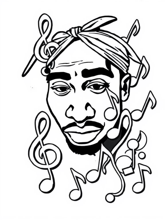 tupac shakur coloring page