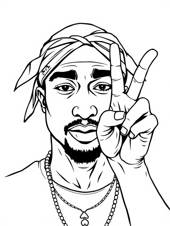 tupac shakur coloring page