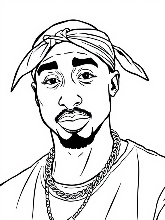 tupac shakur coloring page