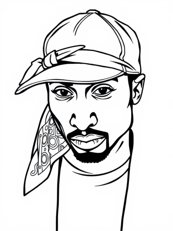 tupac shakur coloring page