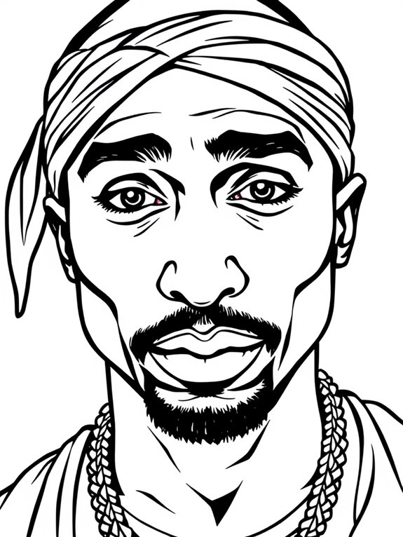 tupac shakur coloring page