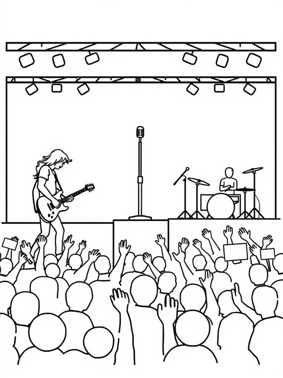 u2 concert coloring page