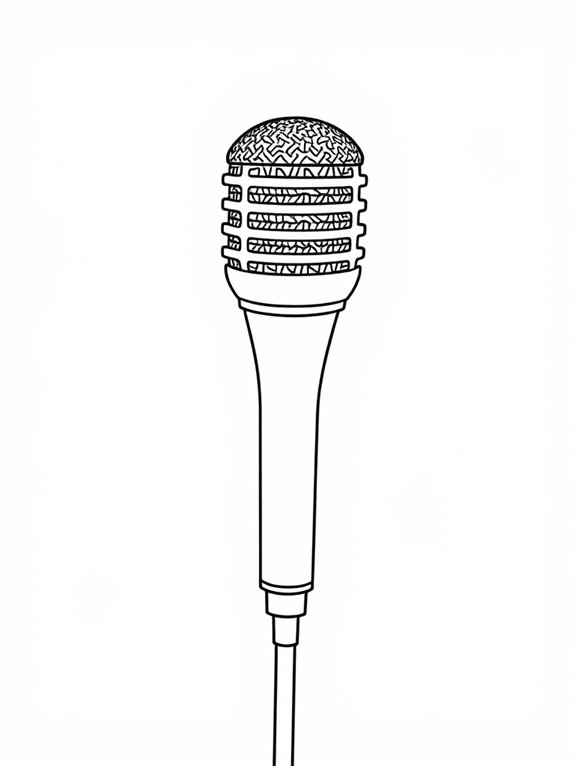 u2 microphone coloring page