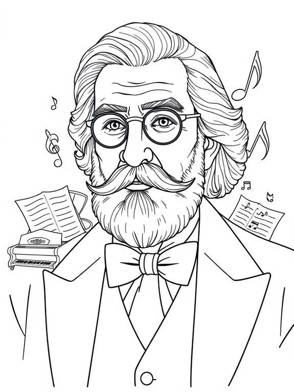 verdi coloring page activity