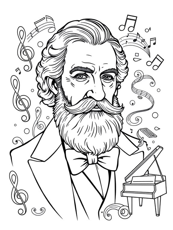 verdi coloring page design