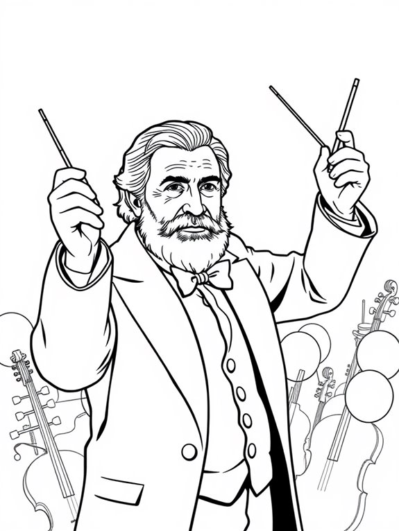 verdi conductor coloring page