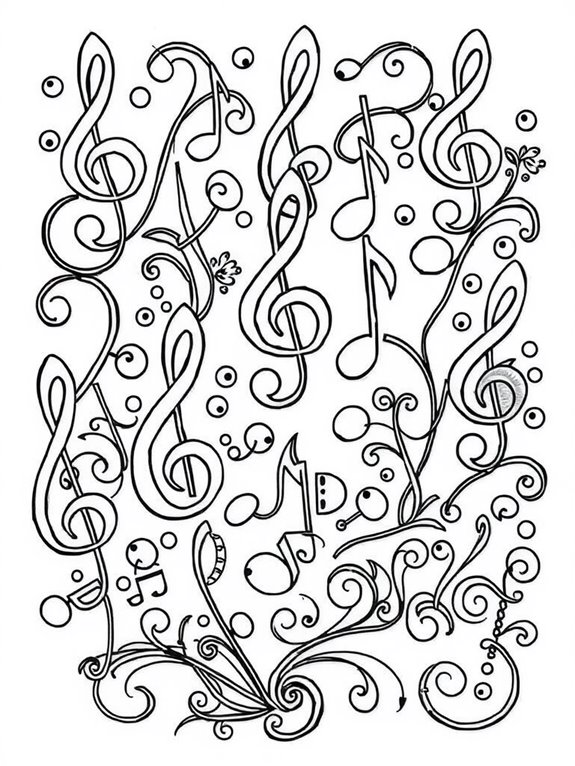 verdi music notes coloring page