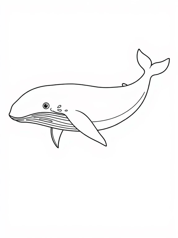 whale coloring activity page