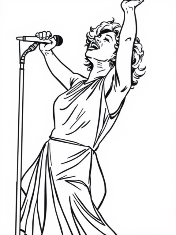 whitney houston coloring activity