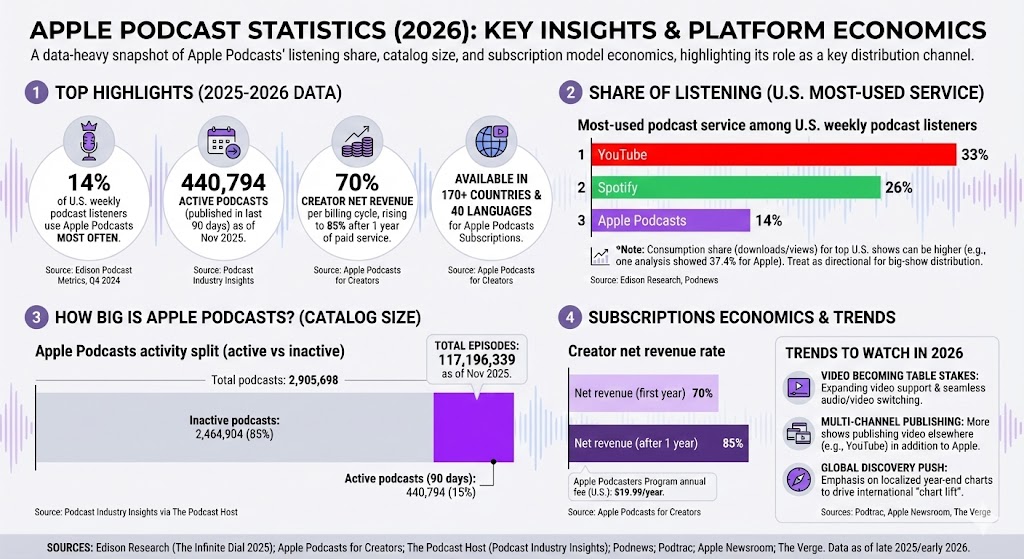Apple Podcast statistics