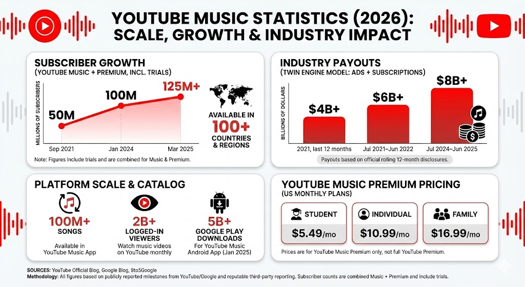 YouTube Music statistics